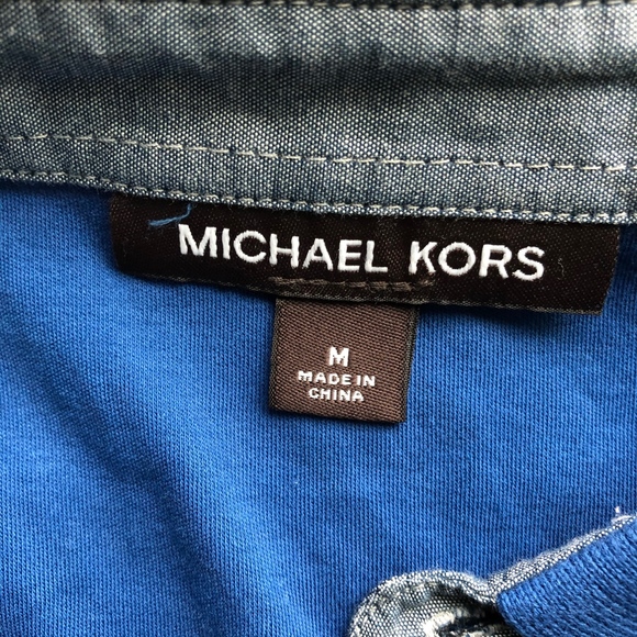Michael Kors Short Sleeve Polo Shirt Size Medium - Picture 3 of 7